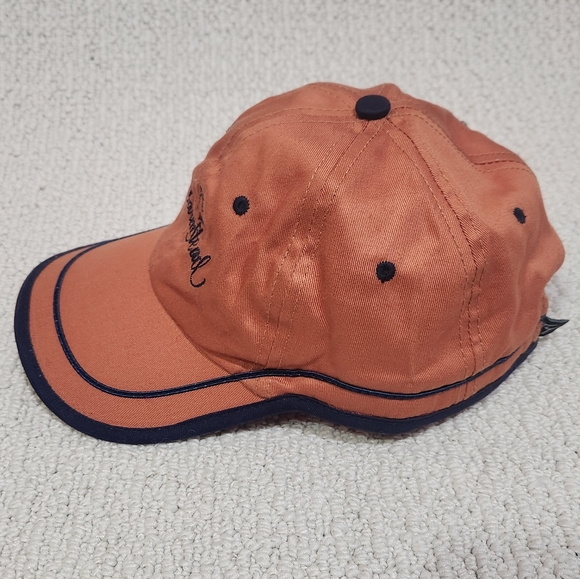 Farmstead Meadowlands Golf‎ Pro Series Hat CAP. Orange W Navy Trim. - Picture 3 of 6